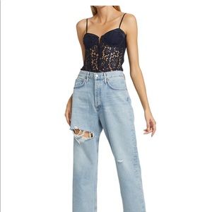 Cami NYC Lace corset bodysuit with “boning”